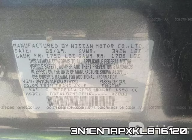 3N1CN7APXKL876120 фото 10