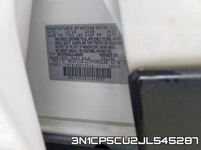 3N1CP5CU2JL545287 фото 2