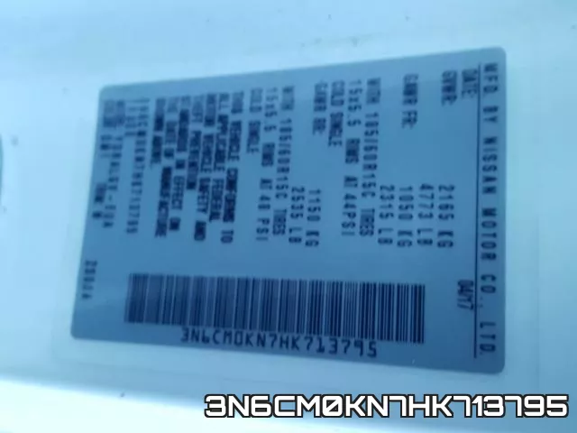 3N6CM0KN7HK713795 фото 2