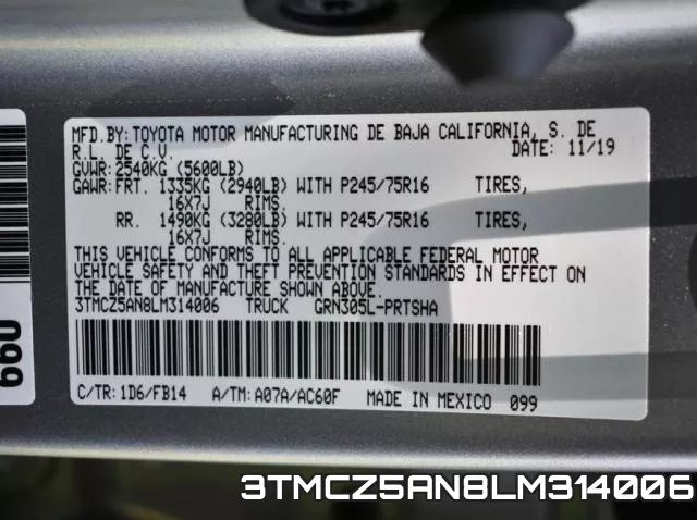 3TMCZ5AN8LM314006 фото 2