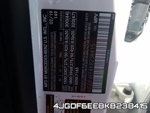 4JGDF6EE8KB238415 фото 2