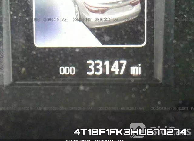 4T1BF1FK3HU677274 фото 8
