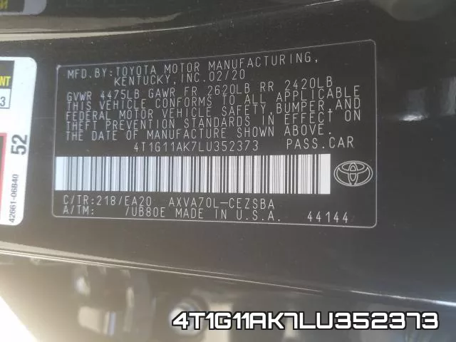 4T1G11AK7LU352373 фото 2