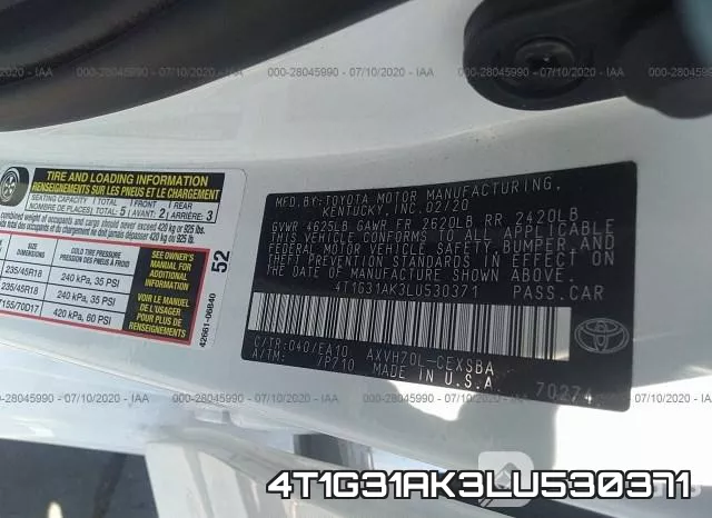 4T1G31AK3LU530371 фото 10