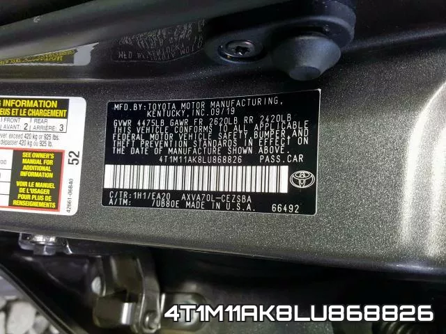 4T1M11AK8LU868826 фото 2