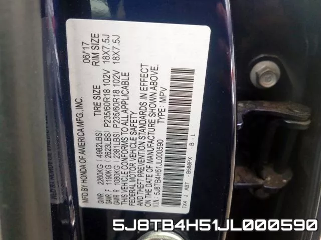 5J8TB4H51JL000590 фото 2
