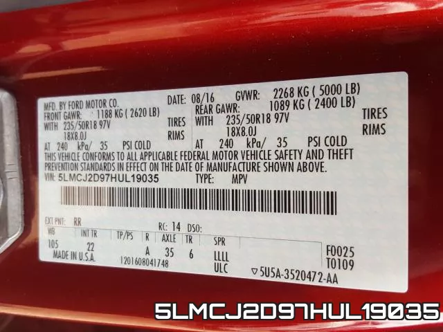 5LMCJ2D97HUL19035 фото 2