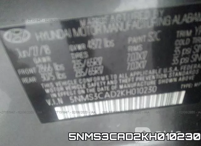 5NMS3CAD2KH010230 фото 10