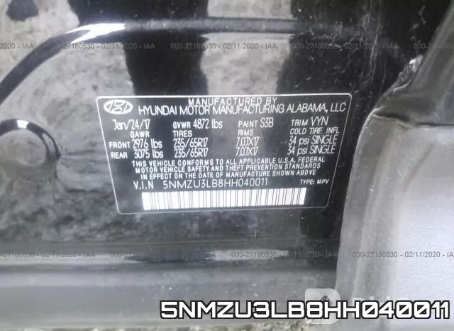 5NMZU3LB8HH040011 фото 10