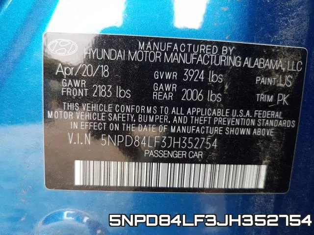 5NPD84LF3JH352754 фото 2