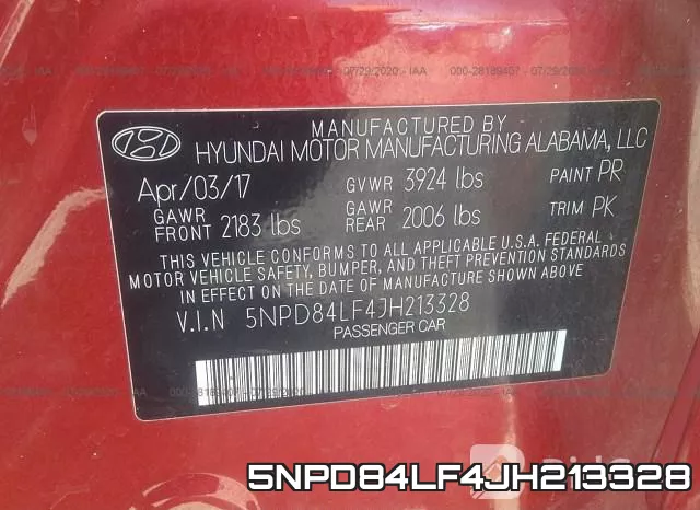 5NPD84LF4JH213328 фото 10