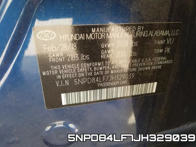 5NPD84LF7JH329039 фото 2