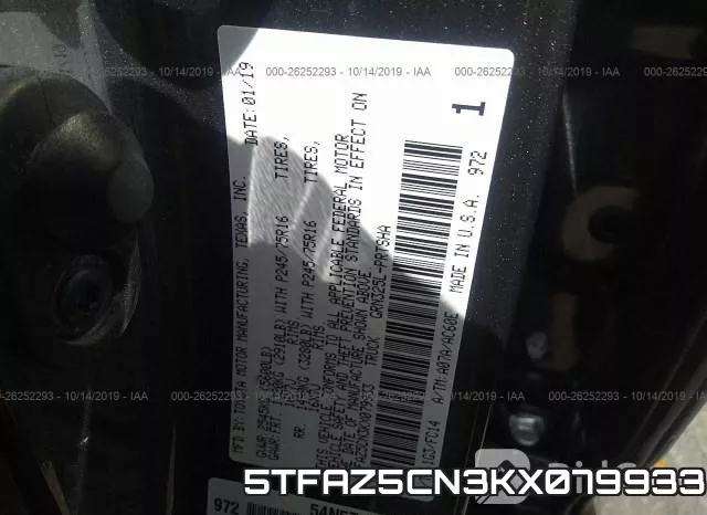 5TFAZ5CN3KX079933 фото 10