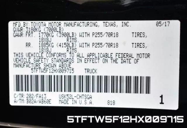 5TFTW5F12HX009715 фото 2