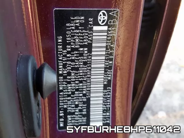 5YFBURHE8HP611042 фото 2
