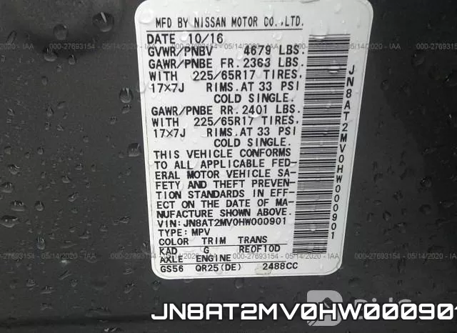 JN8AT2MV0HW000901 фото 9