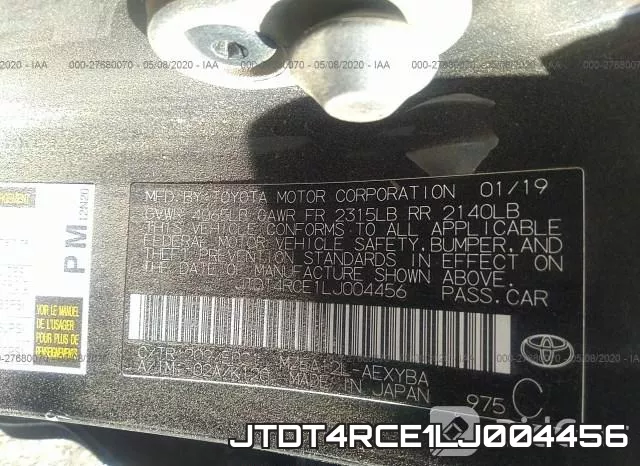 JTDT4RCE1LJ004456 фото 9