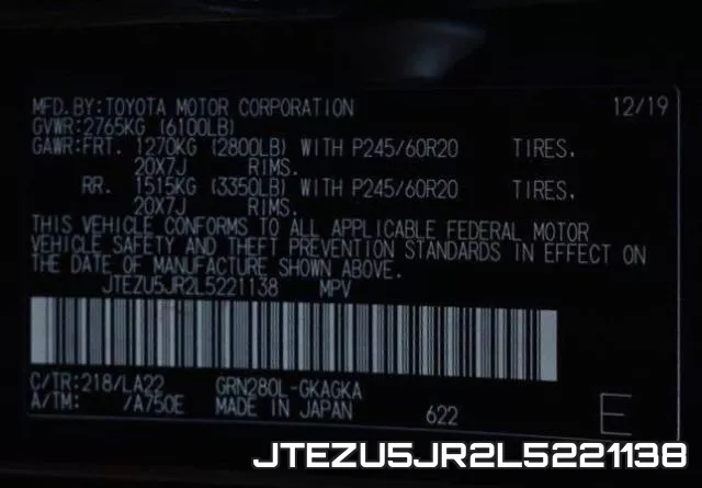 JTEZU5JR2L5221138 фото 2