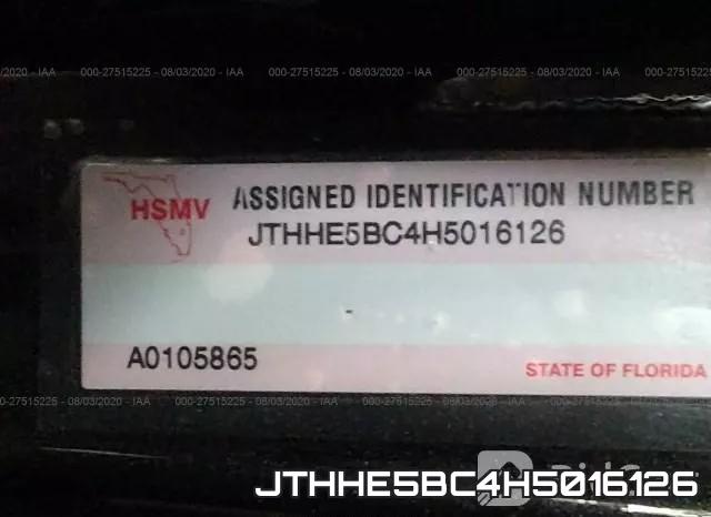 JTHHE5BC4H5016126 фото 9