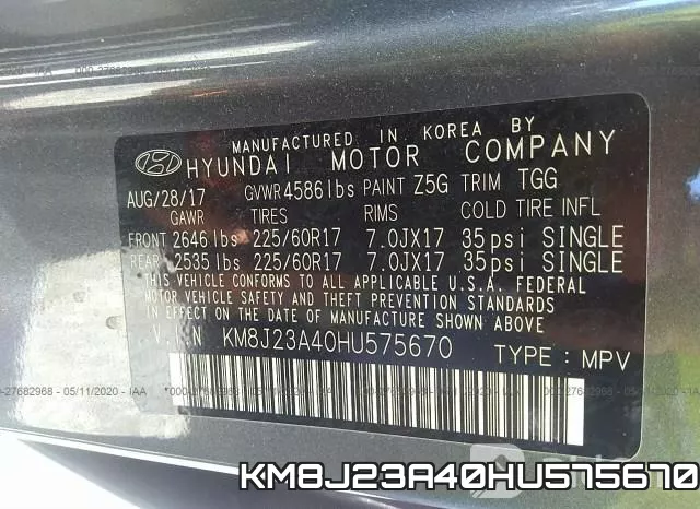 KM8J23A40HU575670 фото 10