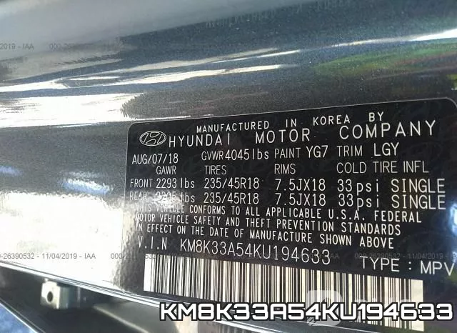 KM8K33A54KU194633 фото 10