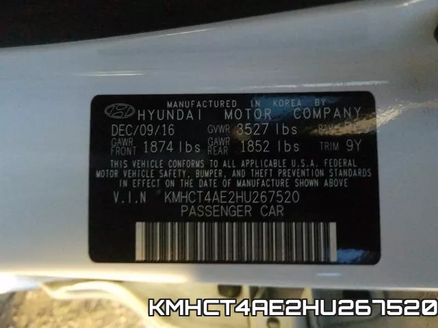 KMHCT4AE2HU267520 фото 2