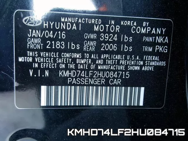 KMHD74LF2HU084715 фото 2