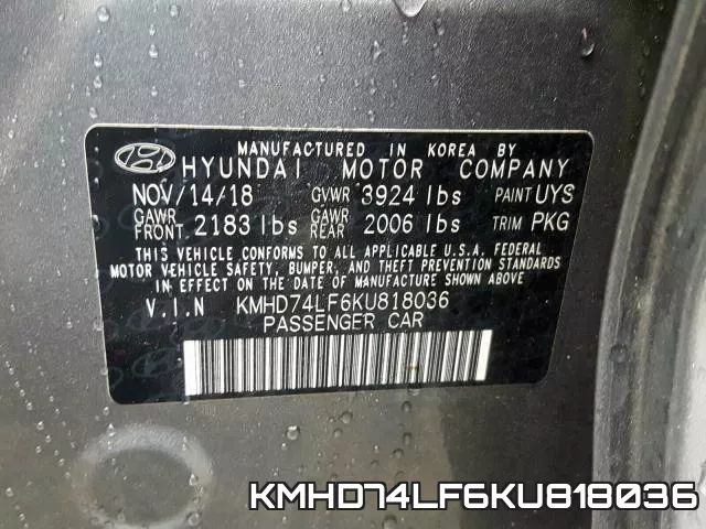 KMHD74LF6KU818036 фото 2