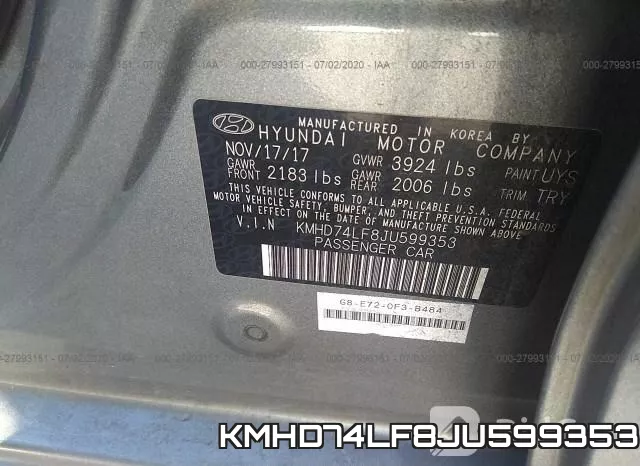 KMHD74LF8JU599353 фото 10