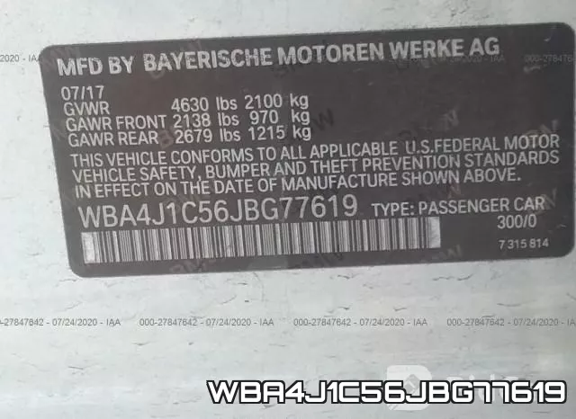 WBA4J1C56JBG77619 фото 10