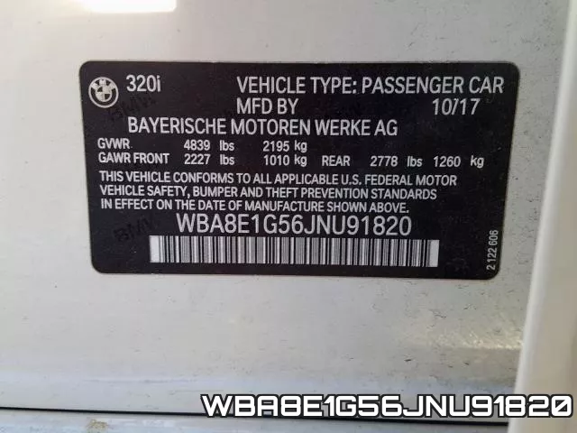 WBA8E1G56JNU91820 фото 2