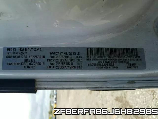 ZFBERFAB6J6H82985 фото 2