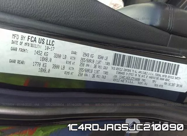 1C4RDJAG5JC210090 фото 10