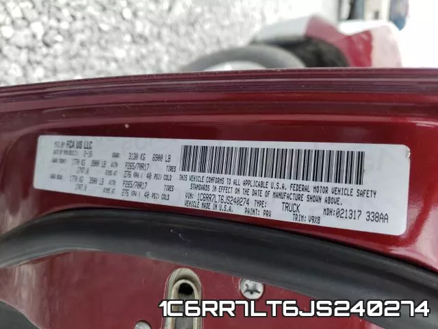 1C6RR7LT6JS240274 фото 2