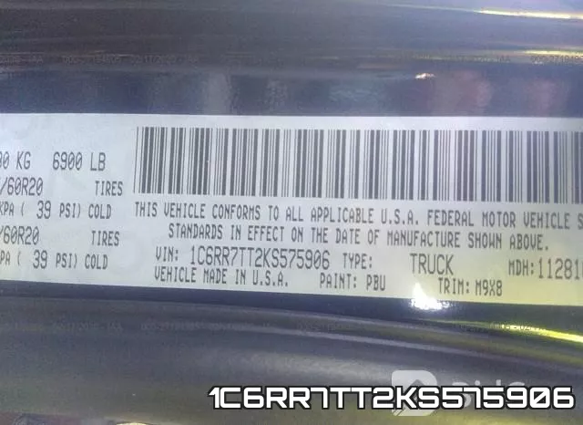1C6RR7TT2KS575906 фото 10