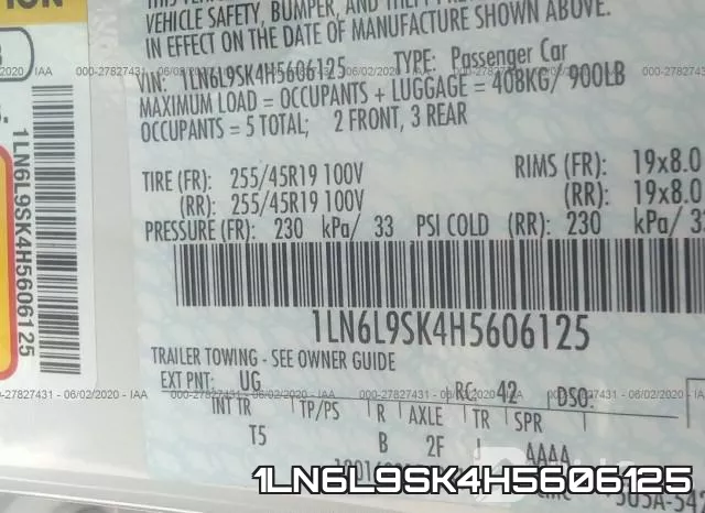 1LN6L9SK4H5606125 фото 10