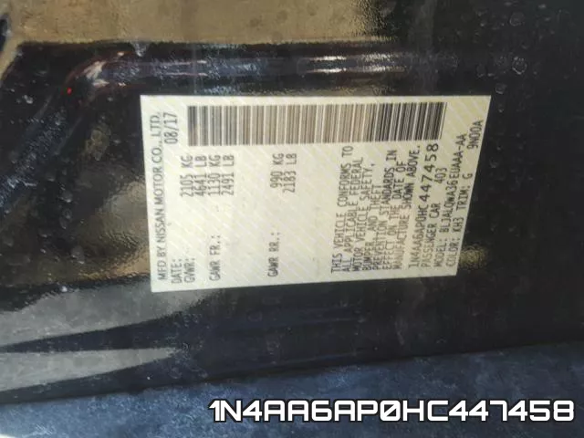 1N4AA6AP0HC447458 фото 2