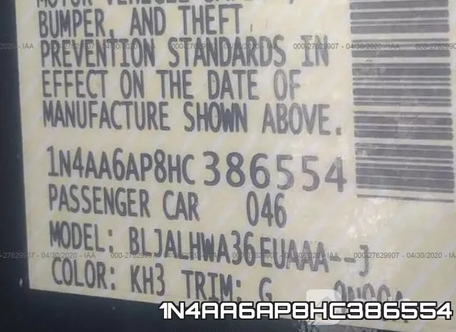 1N4AA6AP8HC386554 фото 10