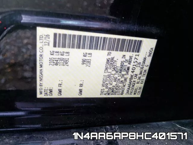 1N4AA6AP8HC401571 фото 2