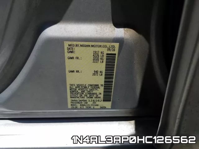 1N4AL3AP0HC126562 фото 2