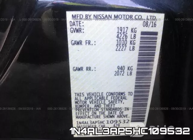 1N4AL3AP5HC109532 фото 10