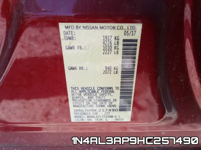 1N4AL3AP9HC257490 фото 2