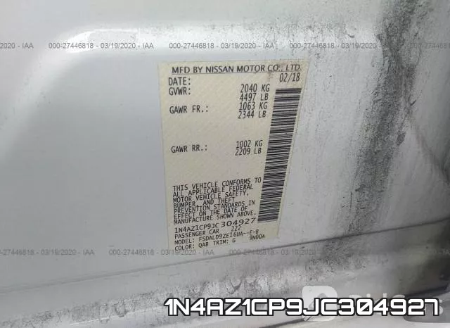 1N4AZ1CP9JC304927 фото 10