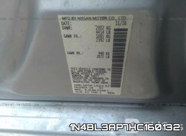 1N4BL3AP7HC160132 фото 10