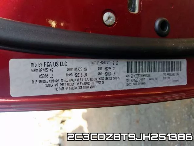 2C3CDZBT9JH251386 фото 2