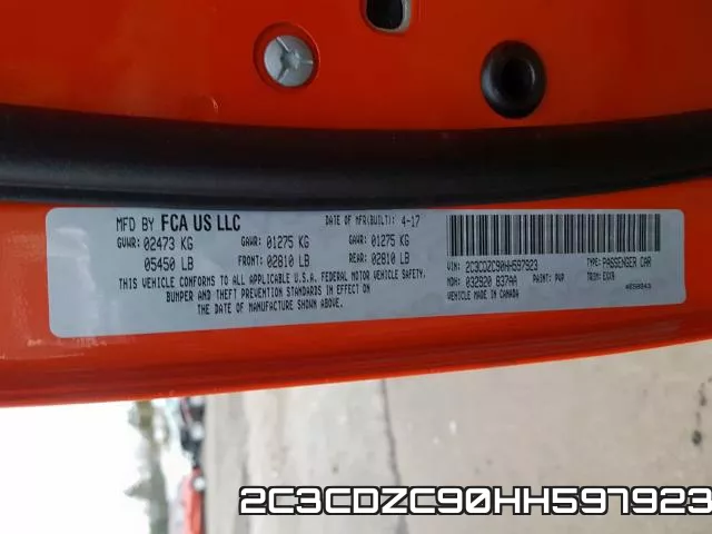 2C3CDZC90HH597923 фото 2