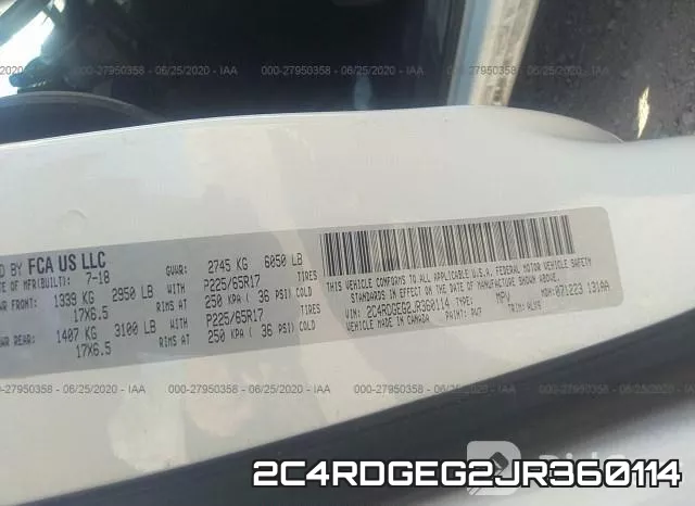 2C4RDGEG2JR360114 фото 10