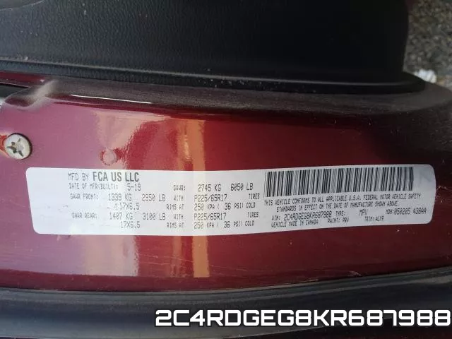 2C4RDGEG8KR687988 фото 2