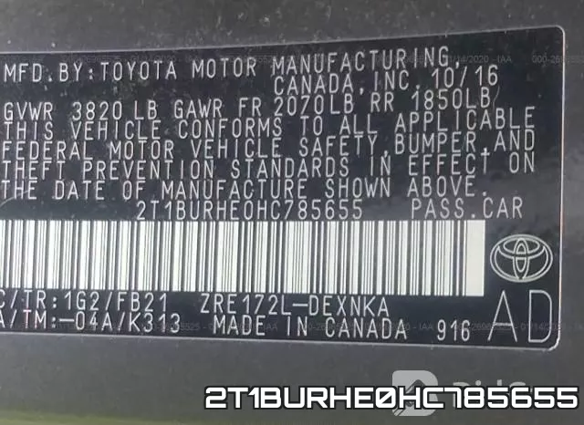 2T1BURHE0HC785655 фото 10