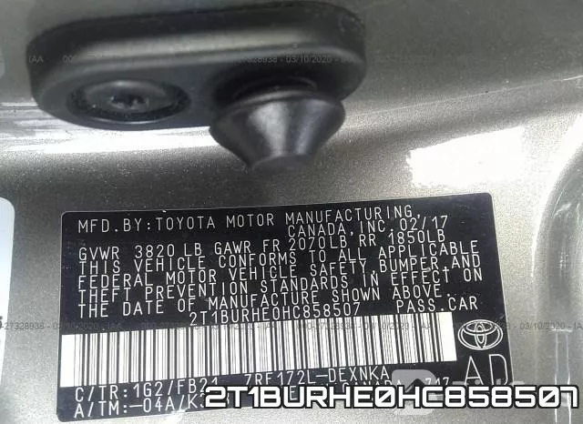 2T1BURHE0HC858507 фото 10